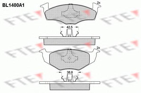 FTE BL1400A1 Комплект гальмівних колодок, дискове гальмо