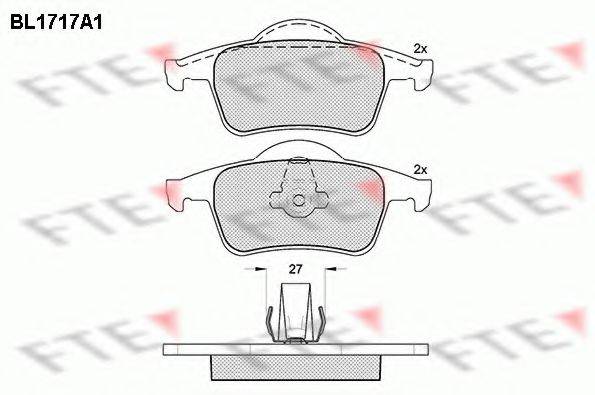 FTE BL1717A1 Комплект гальмівних колодок, дискове гальмо