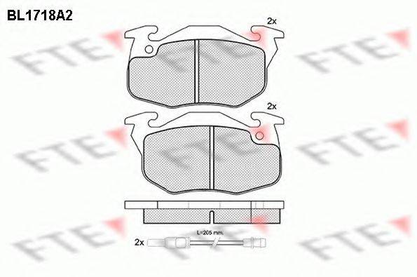 FTE BL1718A2 Комплект гальмівних колодок, дискове гальмо