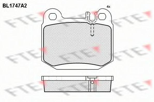 FTE BL1747A2 Комплект гальмівних колодок, дискове гальмо