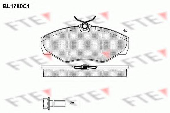 FTE BL1780C1 Комплект гальмівних колодок, дискове гальмо