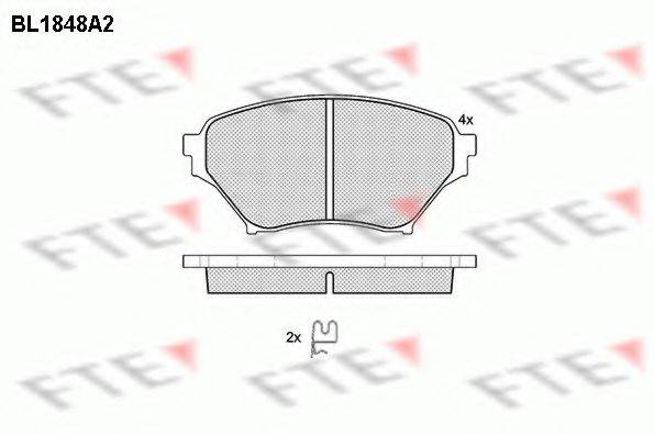 FTE BL1848A2 Комплект гальмівних колодок, дискове гальмо