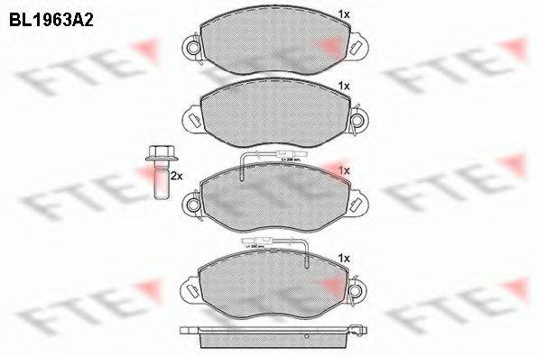 FTE BL1963A2 Комплект гальмівних колодок, дискове гальмо