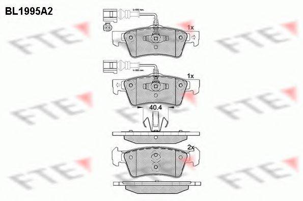 FTE BL1995A2 Комплект гальмівних колодок, дискове гальмо