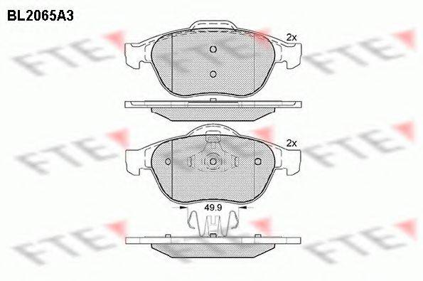 FTE BL2065A3 Комплект гальмівних колодок, дискове гальмо