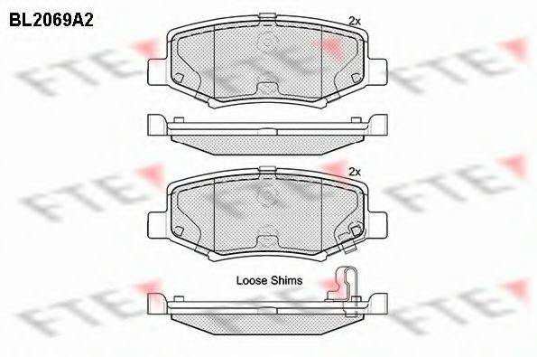 FTE BL2069A2 Комплект гальмівних колодок, дискове гальмо