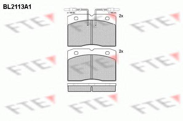 FTE BL2113A1 Комплект гальмівних колодок, дискове гальмо