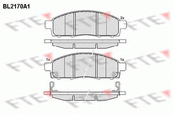 FTE BL2170A1 Комплект гальмівних колодок, дискове гальмо