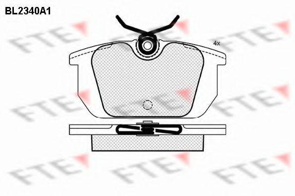FTE BL2340A1 Комплект гальмівних колодок, дискове гальмо