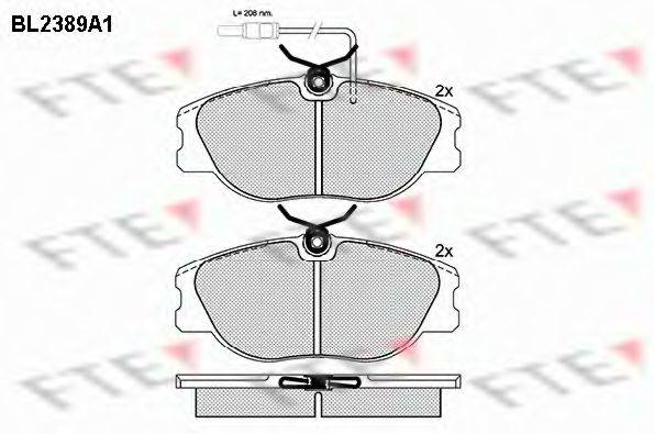 FTE BL2389A1 Комплект гальмівних колодок, дискове гальмо