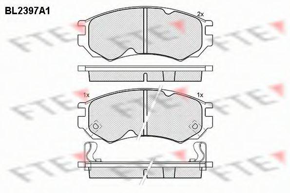 FTE BL2397A1 Комплект гальмівних колодок, дискове гальмо