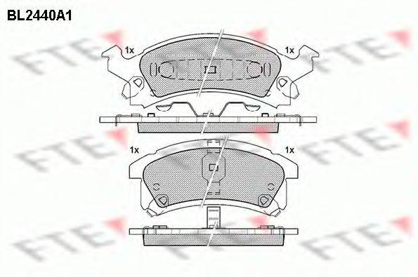 FTE BL2440A1 Комплект гальмівних колодок, дискове гальмо