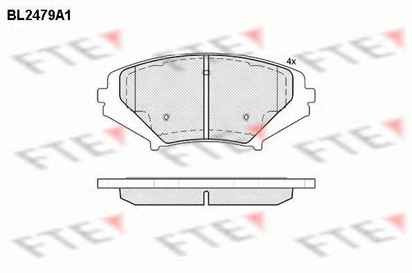 FTE BL2479A1 Комплект гальмівних колодок, дискове гальмо