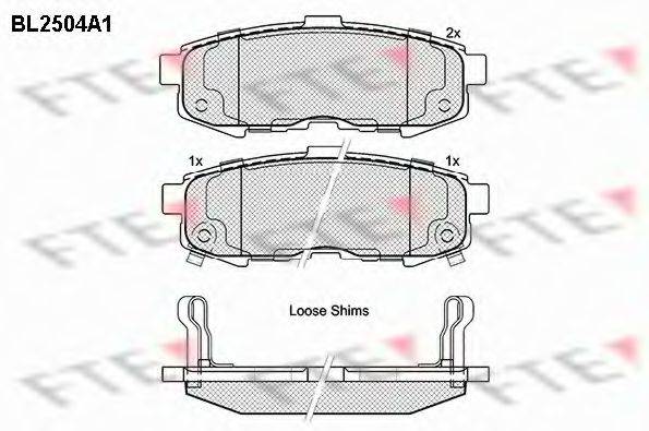 FTE BL2504A1 Комплект гальмівних колодок, дискове гальмо