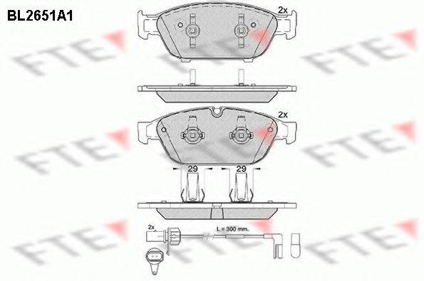 FTE BL2651A1 Комплект гальмівних колодок, дискове гальмо