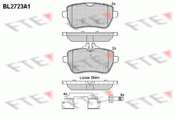 FTE BL2723A1 Комплект гальмівних колодок, дискове гальмо