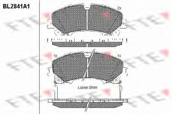 FTE BL2841A1 Комплект гальмівних колодок, дискове гальмо