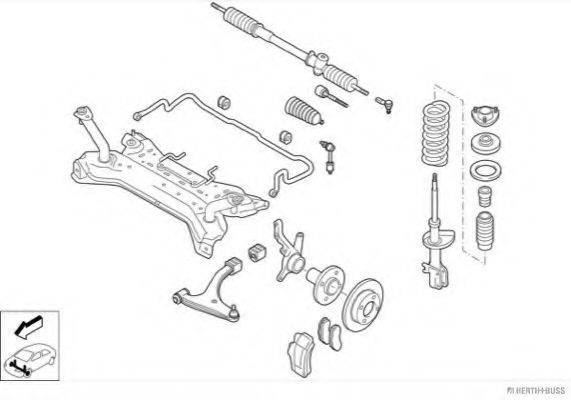 HERTH+BUSS JAKOPARTS N02258VA Рульове управління; Підвіска колеса