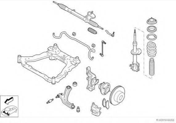 HERTH+BUSS JAKOPARTS N05201VA Рульове управління; Підвіска колеса