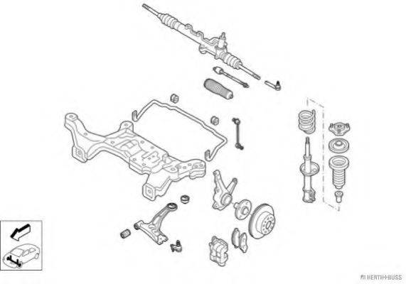 HERTH+BUSS JAKOPARTS N02814VA Рульове управління; Підвіска колеса