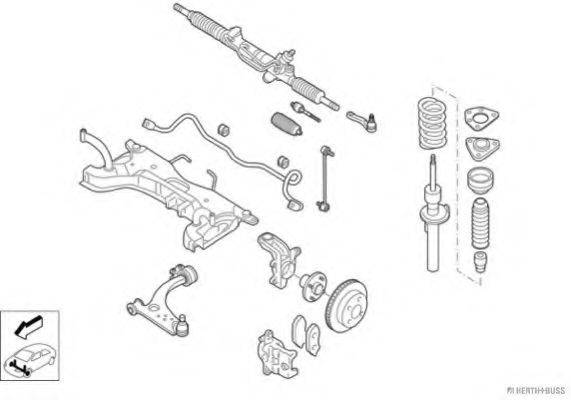 HERTH+BUSS JAKOPARTS N02879VA Рульове управління; Підвіска колеса