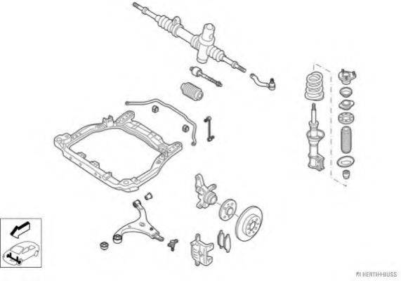 HERTH+BUSS JAKOPARTS N04492VA Рульове управління; Підвіска колеса