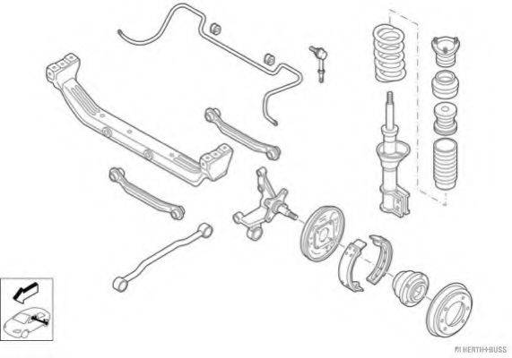 HERTH+BUSS JAKOPARTS N00315HA Рульове управління; Підвіска колеса