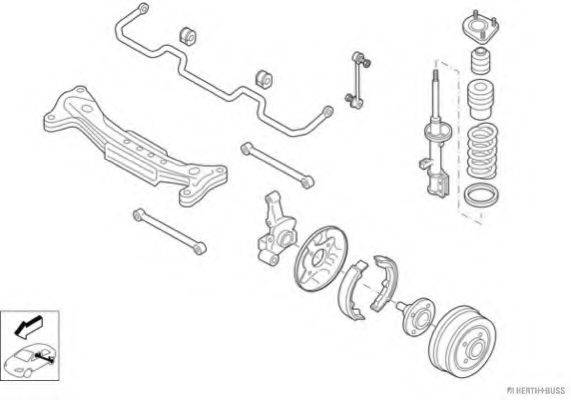 HERTH+BUSS JAKOPARTS N00419HA Рульове управління; Підвіска колеса