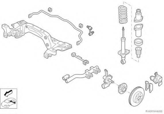 HERTH+BUSS JAKOPARTS N00871HA Рульове управління; Підвіска колеса