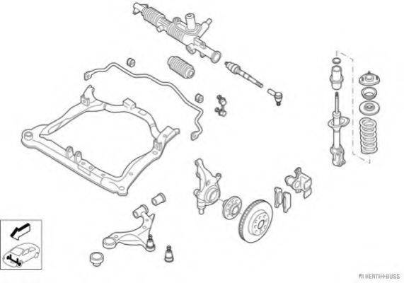 HERTH+BUSS JAKOPARTS N00871VA Рульове управління; Підвіска колеса
