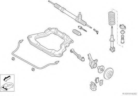 HERTH+BUSS JAKOPARTS N01107VA Рульове управління; Підвіска колеса