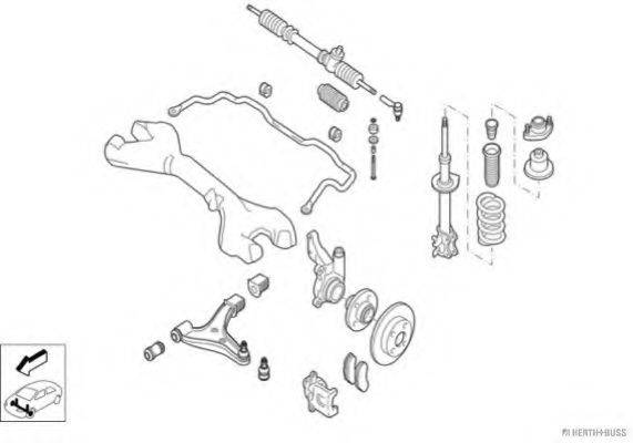 HERTH+BUSS JAKOPARTS N01673VA Рульове управління; Підвіска колеса