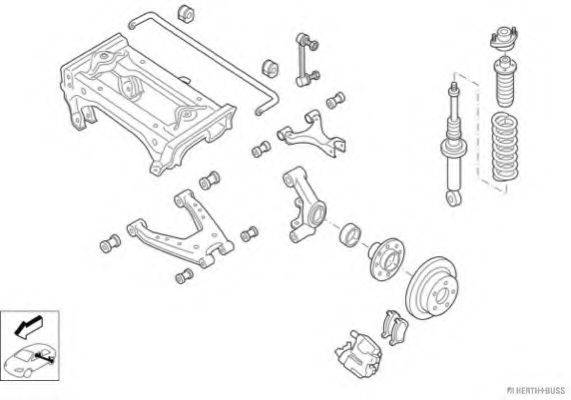 HERTH+BUSS JAKOPARTS N01750HA Рульове управління; Підвіска колеса