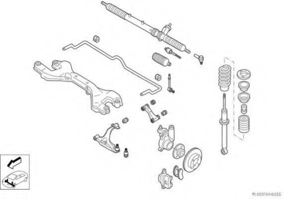 HERTH+BUSS JAKOPARTS N01960VA Рульове управління; Підвіска колеса