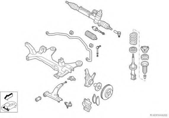 HERTH+BUSS JAKOPARTS N01981VA Рульове управління; Підвіска колеса