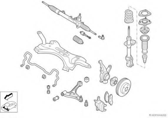 HERTH+BUSS JAKOPARTS N02420VA Рульове управління; Підвіска колеса