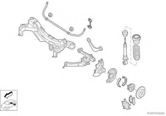 HERTH+BUSS JAKOPARTS N02803HA Рульове управління; Підвіска колеса