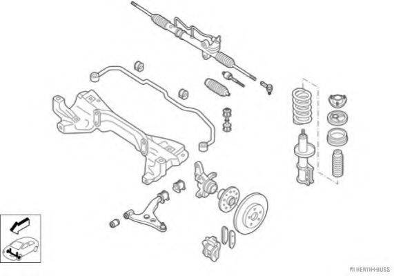 HERTH+BUSS JAKOPARTS N02929VA Рульове управління; Підвіска колеса