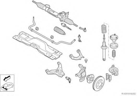 HERTH+BUSS JAKOPARTS N03136VA Рульове управління; Підвіска колеса