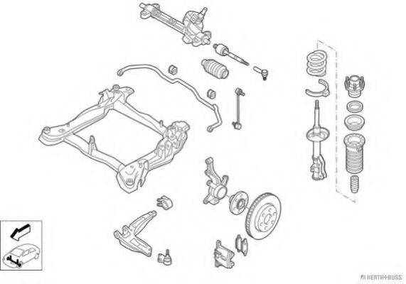 HERTH+BUSS JAKOPARTS N03556VA Рульове управління; Підвіска колеса