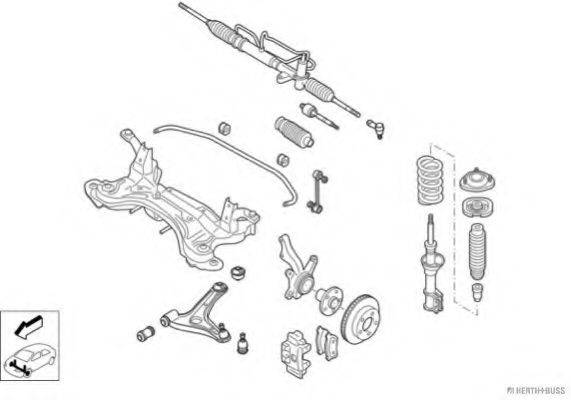 HERTH+BUSS JAKOPARTS N03655VA Рульове управління; Підвіска колеса