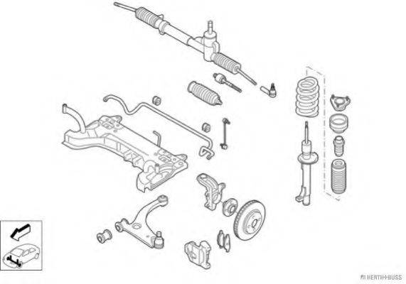 HERTH+BUSS JAKOPARTS N04357VA Рульове управління; Підвіска колеса