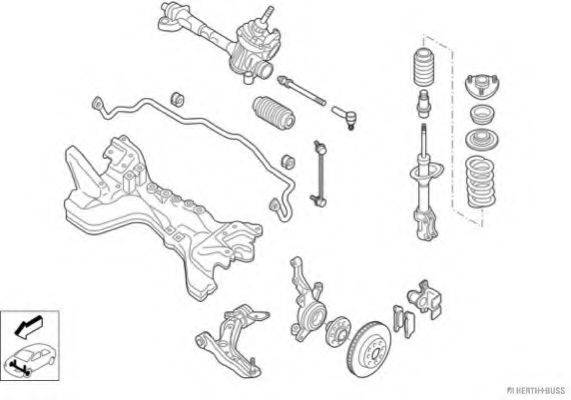 HERTH+BUSS JAKOPARTS N04381VA Рульове управління; Підвіска колеса