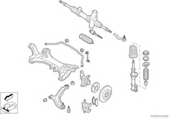 HERTH+BUSS JAKOPARTS N04483VA Рульове управління; Підвіска колеса