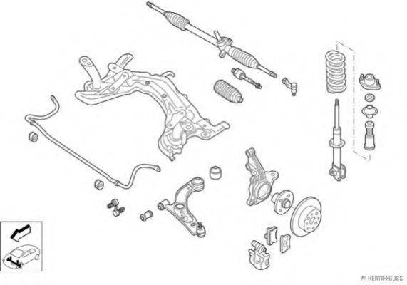 HERTH+BUSS JAKOPARTS N04385VA Рульове управління; Підвіска колеса