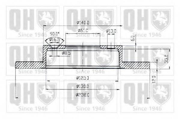 QUINTON HAZELL BDC3249 гальмівний диск