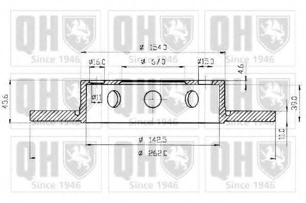 QUINTON HAZELL BDC3444 гальмівний диск