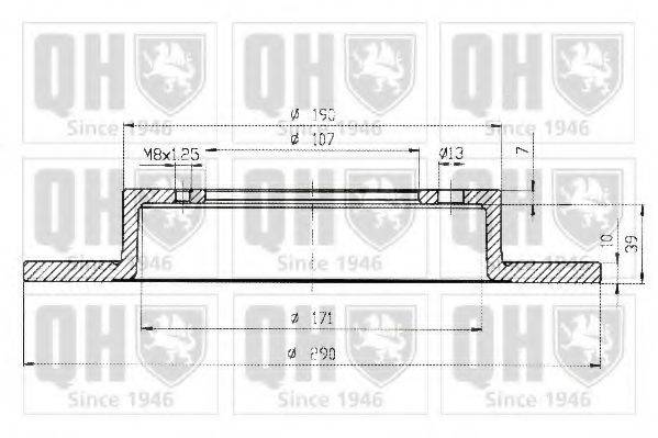 QUINTON HAZELL BDC3460 гальмівний диск