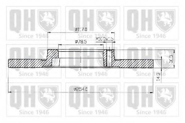 QUINTON HAZELL BDC3519 гальмівний диск