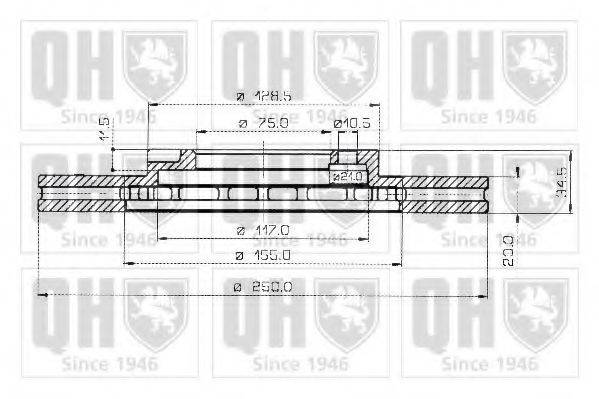 QUINTON HAZELL BDC3529 гальмівний диск